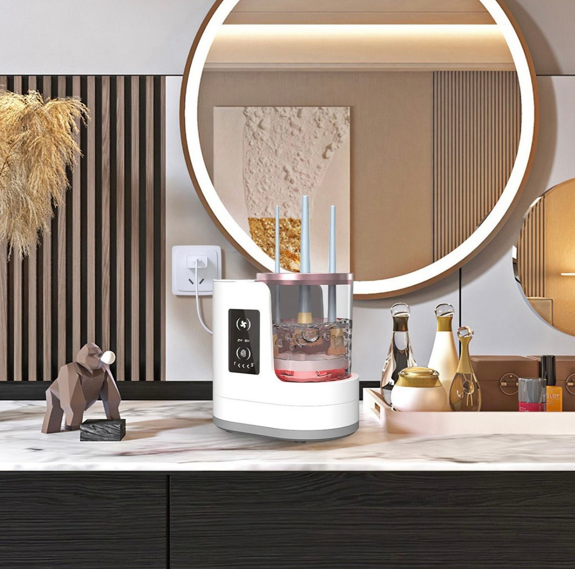 Electric Makeup Brush Cleaner & Dryer Machine β Automatic Deep Cleaning & Fast Drying USB Rechargeable Beauty Tool