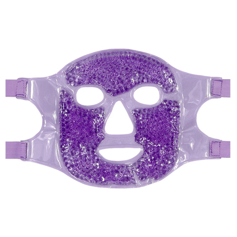 Hot & Cold Gel Bead Therapy Mask β Reusable Face & Eye Compress for Puffiness, Migraines & Stress Relief