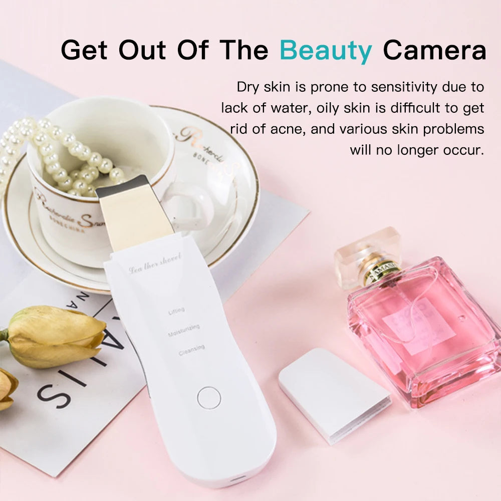 Ultrasonic Skin Scrubber & Blackhead Remover – Deep Pore Facial Cleaner for Glowing Skin