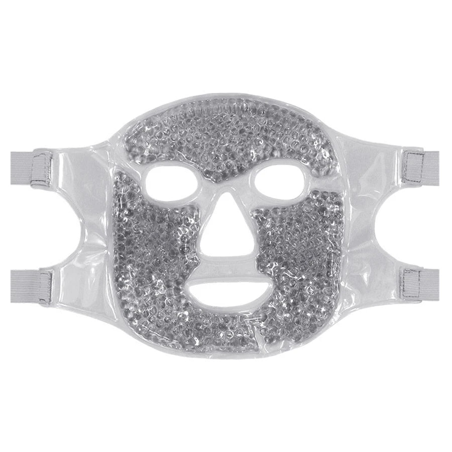 Hot & Cold Gel Bead Therapy Mask β Reusable Face & Eye Compress for Puffiness, Migraines & Stress Relief