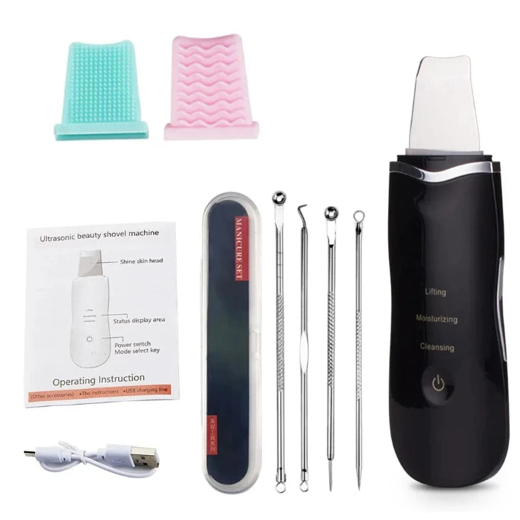 Ultrasonic Skin Scrubber & Blackhead Remover – Deep Pore Facial Cleaner for Glowing Skin