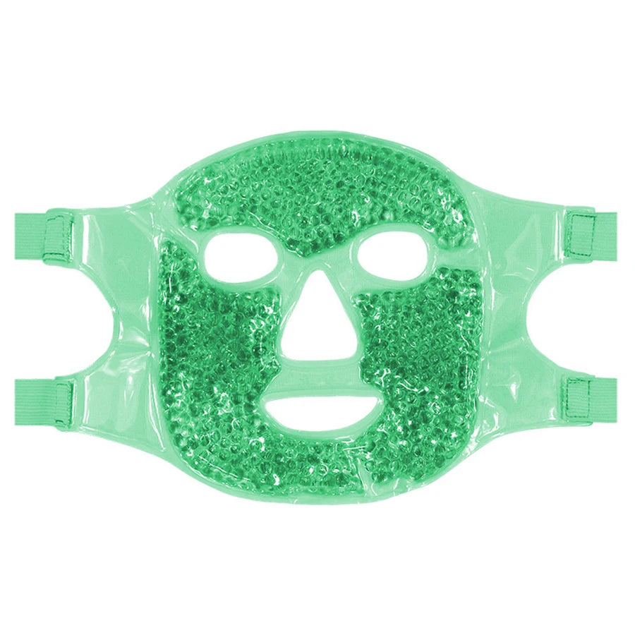 Hot & Cold Gel Bead Therapy Mask β Reusable Face & Eye Compress for Puffiness, Migraines & Stress Relief