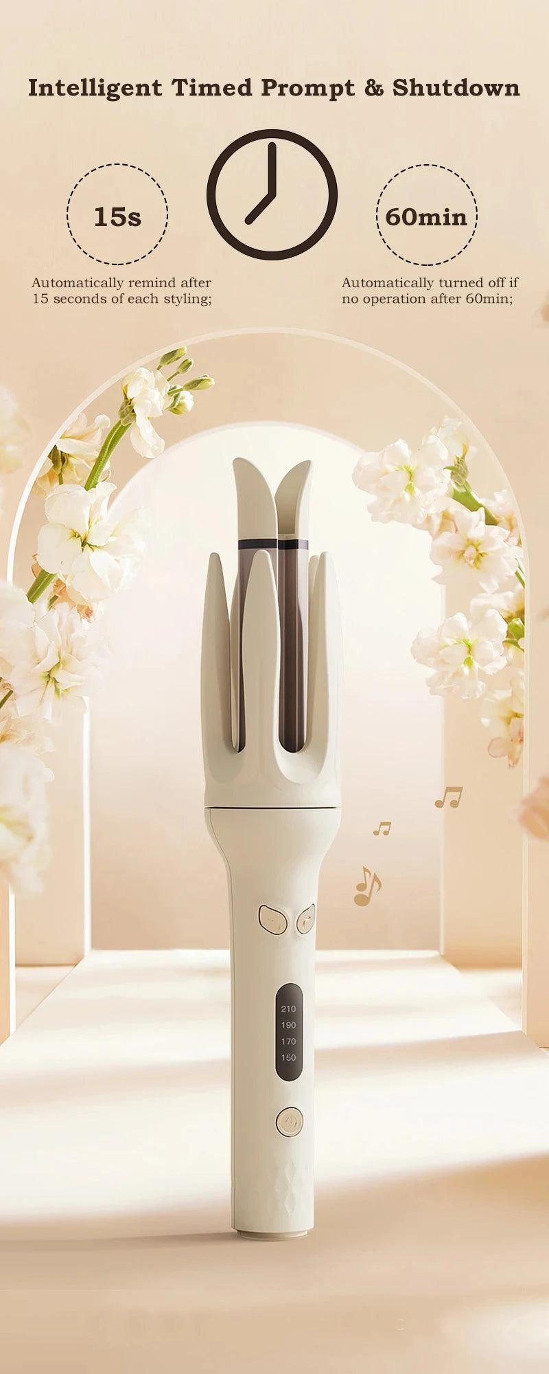 Automatic Hair Curler – 28mm Rotating Ionic Curling Iron | No-Tangle, No-Burn, Effortless Curls for All Hair Types