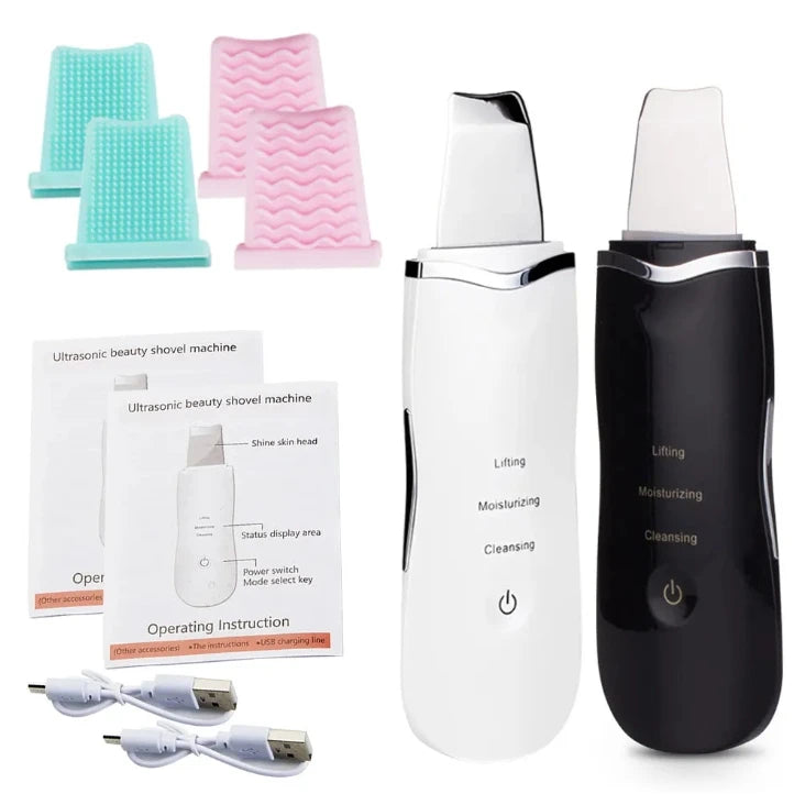 Ultrasonic Skin Scrubber & Blackhead Remover – Deep Pore Facial Cleaner for Glowing Skin