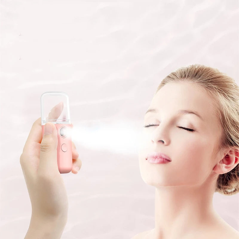 Portable Nano Facial Mister – Hydrating USB Rechargeable Face Steamer for Glowing Skin