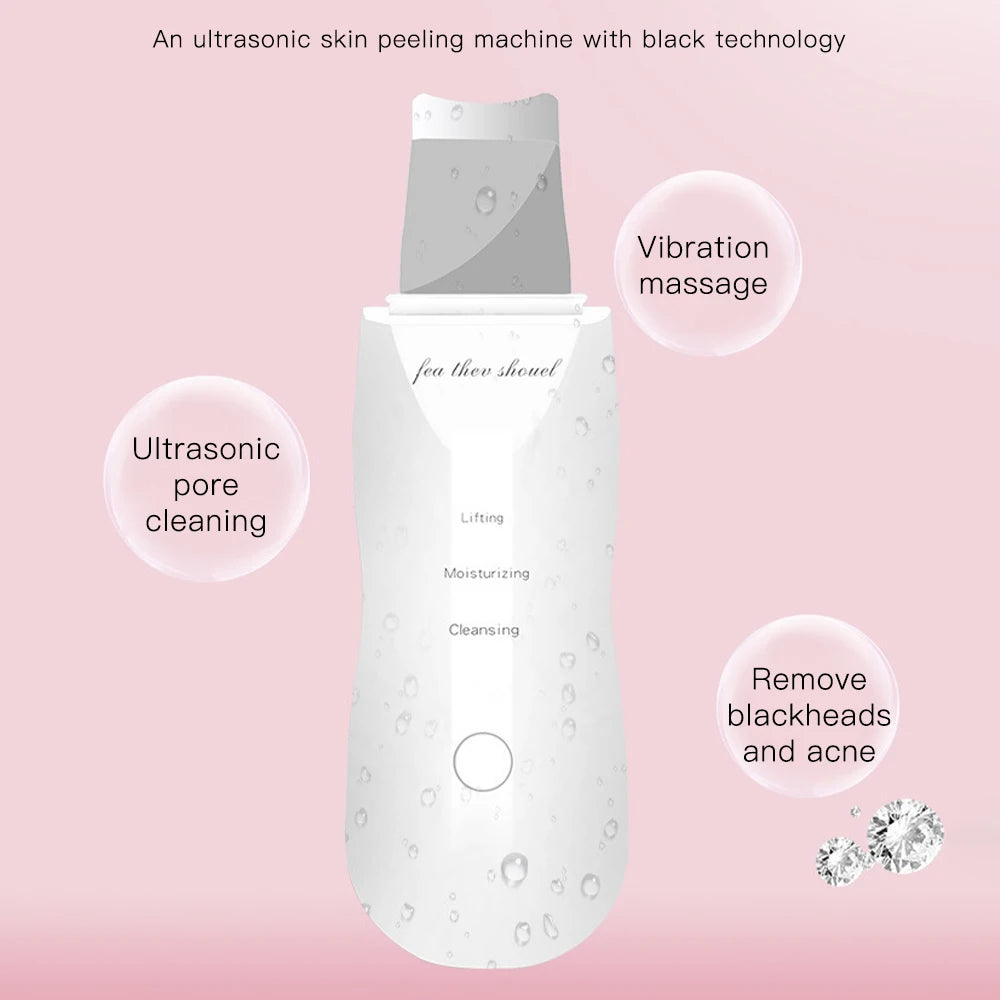 Ultrasonic Skin Scrubber & Blackhead Remover – Deep Pore Facial Cleaner for Glowing Skin