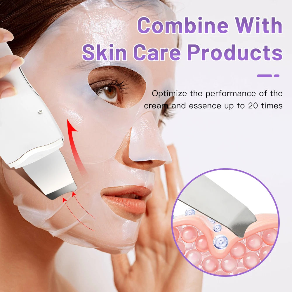 Ultrasonic Skin Scrubber & Blackhead Remover – Deep Pore Facial Cleaner for Glowing Skin