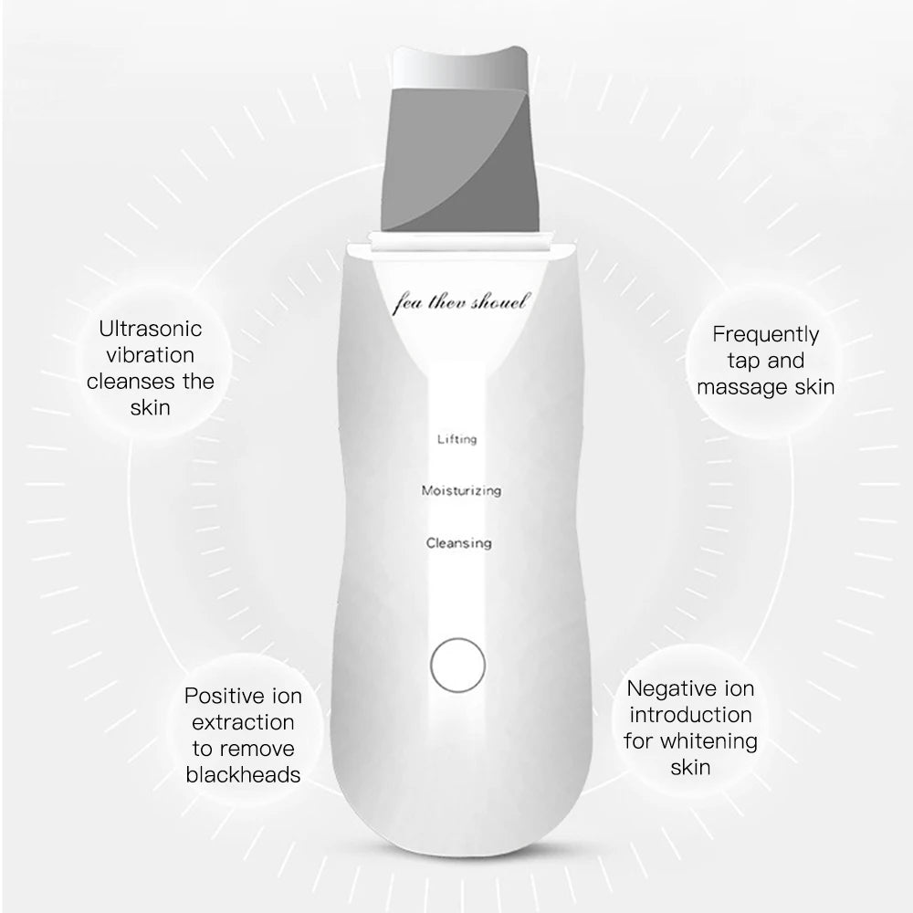 Ultrasonic Skin Scrubber & Blackhead Remover – Deep Pore Facial Cleaner for Glowing Skin