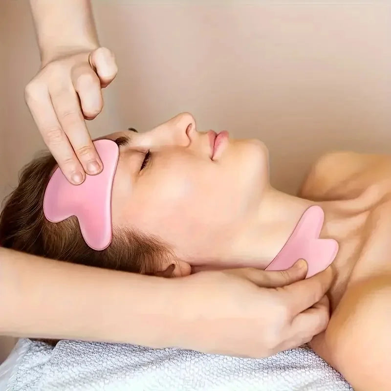 Rose Quartz Face Roller & Gua Sha Set – Anti-Aging Skin Massager for Lifting, Sculpting & Glowing Skin | Reduces Puffiness & Wrinkles