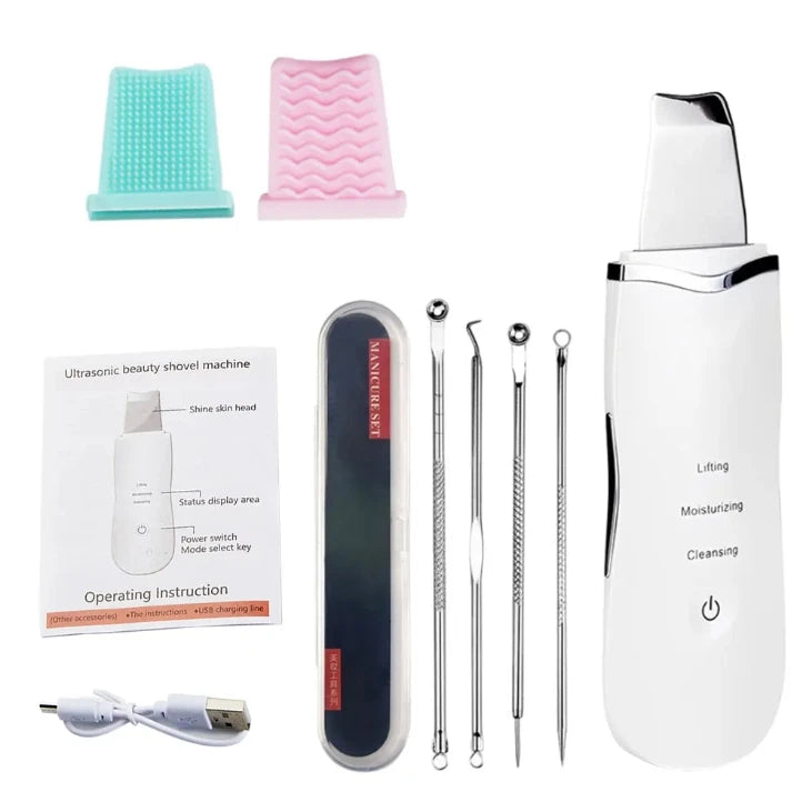 Ultrasonic Skin Scrubber & Blackhead Remover – Deep Pore Facial Cleaner for Glowing Skin