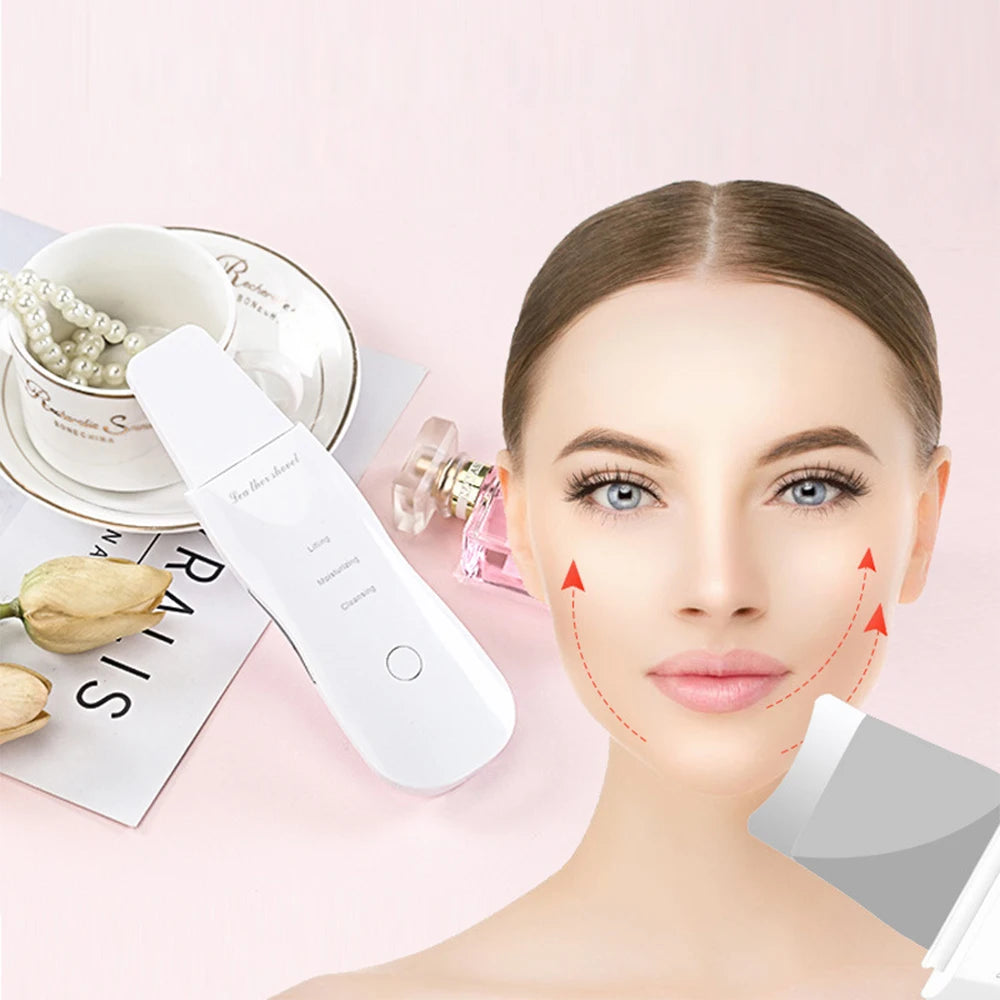 Ultrasonic Skin Scrubber & Blackhead Remover – Deep Pore Facial Cleaner for Glowing Skin