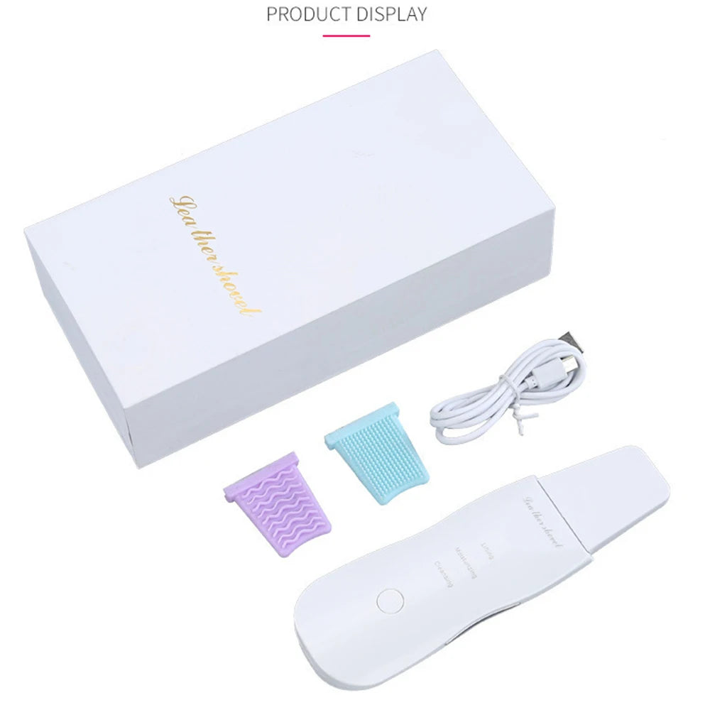 Ultrasonic Skin Scrubber & Blackhead Remover – Deep Pore Facial Cleaner for Glowing Skin