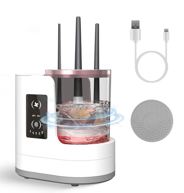 Electric Makeup Brush Cleaner & Dryer Machine – Automatic Deep Cleaning & Fast Drying USB Rechargeable Beauty Tool