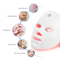 7-Color LED Light Therapy Mask – Wireless Skin Rejuvenation & Acne Treatment Device