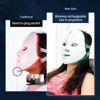 7-Color LED Light Therapy Mask – Wireless Skin Rejuvenation & Acne Treatment Device