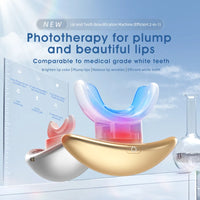 2-in-1 LED Phototherapy Lip & Teeth Care Device – Dual Repair for Plump Lips & Whiter Smile | Anti-Aging Light Therapy Massage
