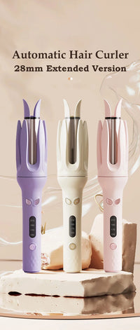 Automatic Hair Curler – 28mm Rotating Ionic Curling Iron | No-Tangle, No-Burn, Effortless Curls for All Hair Types