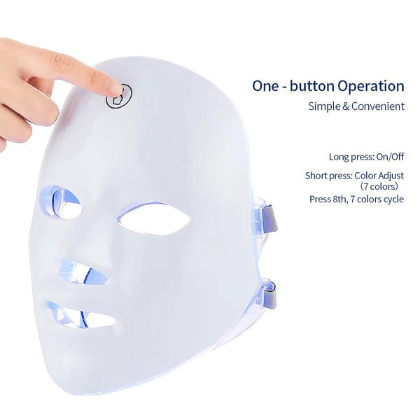 7-Color LED Light Therapy Mask – Wireless Skin Rejuvenation & Acne Treatment Device