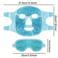 Hot & Cold Gel Bead Therapy Mask – Reusable Face & Eye Compress for Puffiness, Migraines & Stress Relief