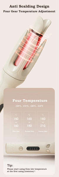 Automatic Hair Curler – 28mm Rotating Ionic Curling Iron | No-Tangle, No-Burn, Effortless Curls for All Hair Types