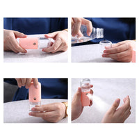 Portable Nano Facial Mister – Hydrating USB Rechargeable Face Steamer for Glowing Skin